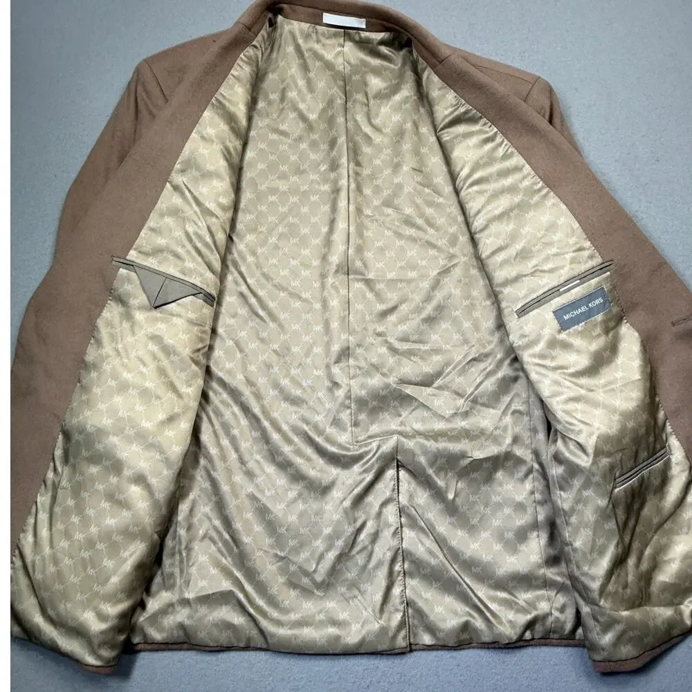 Michael Kors Men's Wool Cashmere Blend Lux Classic-Fit Sport Coat Camel 46R $395